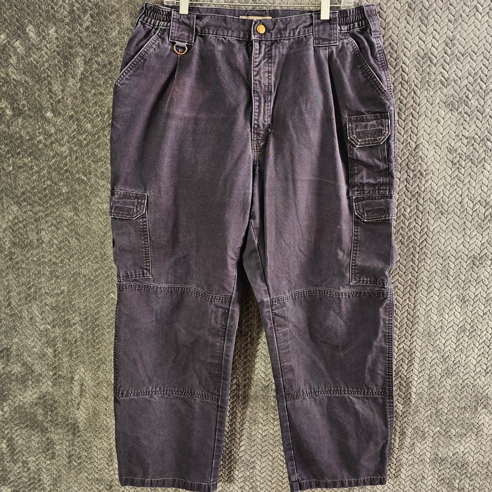 5.11 Tactical Mens Cotton Canvas Cargo Pants Faded Black 36x36 *see length photo